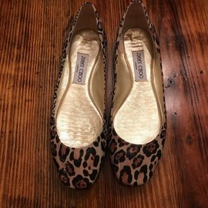 Jimmy Choo Leopard Flats